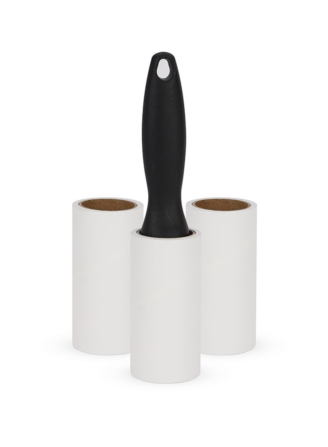 Royalford Lint Roller- RF12713 3 Rollers, 1 Holder, Reusable Stick, 10 cmx60 Sheets Per Roll - Image 1